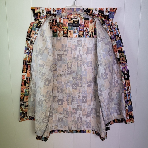 Iconic Vintage Playboy Bunny Magazine Centerfold Button Up Dress Shirt NWOT SZ L - Picture 6 of 14